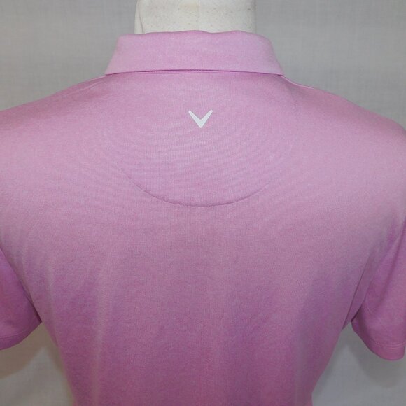 Callaway Womens Large Pink 1/4 Zip Short Sleeve Golf Polo Shirt - Picture 7 of 9
